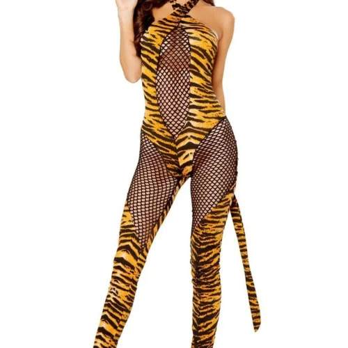 Roma Costume Fishnet Kitty Cat Costume Lingerie