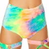 Roma Costume Tie Dye High Waisted Shorts Bottoms