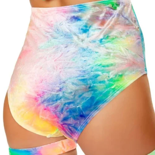 Roma Costume Tie Dye High Waisted Shorts Bottoms