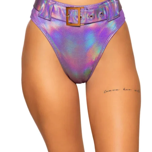 Roma Costume Clothing Shimmer High Rise Shorts With Belt