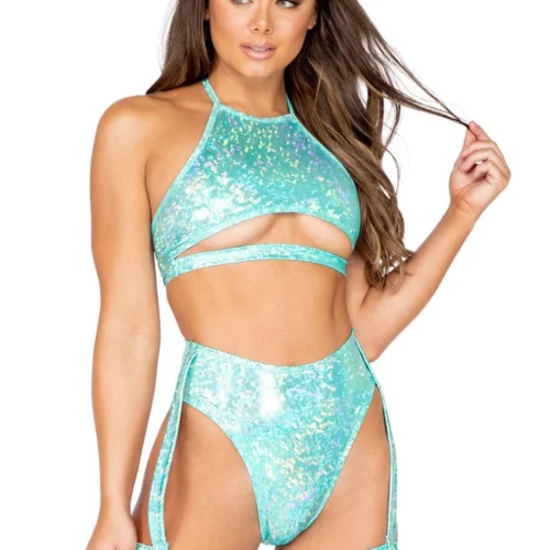 Roma Costume High Waist Garter Strap Shorts Clothing