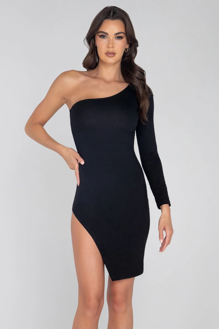 Roma Costume Clothing Single Shoulder Split Bodycon Dress 5 Roma Costume Clothing Single Shoulder Split Bodycon Dress