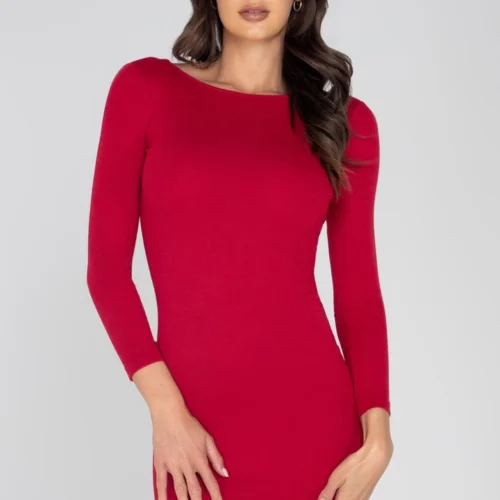 Roma Costume Ribbed Long Sleeve Mini Dress Clothing