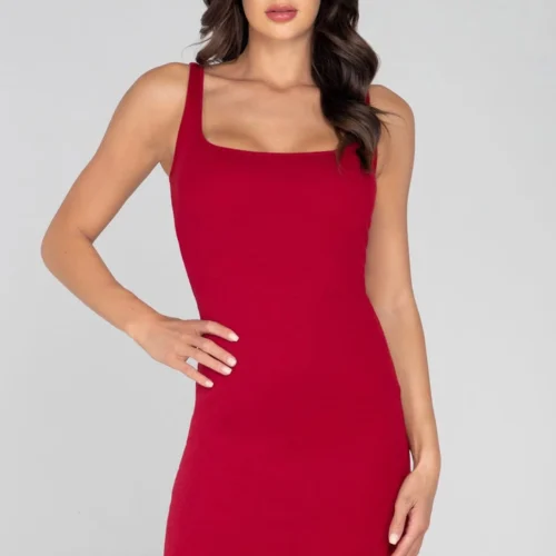 Roma Costume Clothing Basic Above The Knee Ribbed Dress
