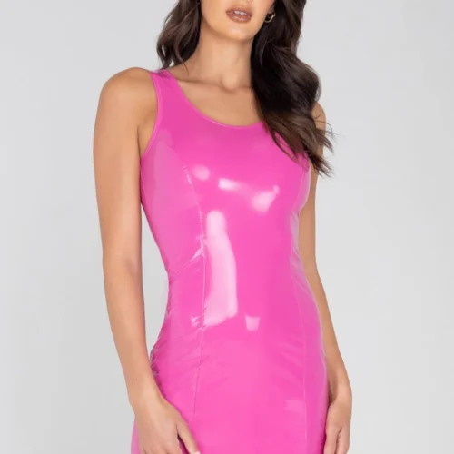 Roma Costume Clothing Vinyl Mini Dress With Zipper