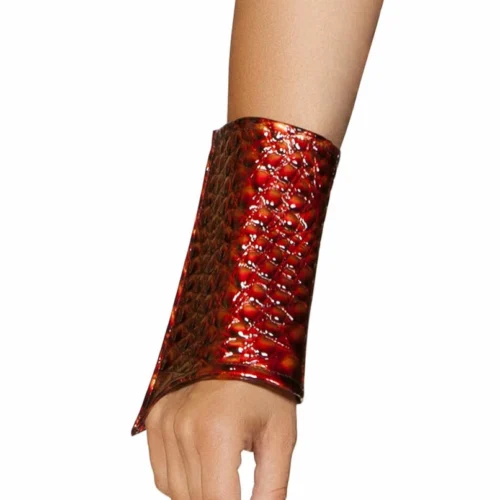 Roma Costume Gloves And Arm Warmers Set Of Red Dragon Slayer Wrist Cuffs