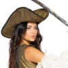 Roma Costume Accessories Gold Skull Pirate Hat