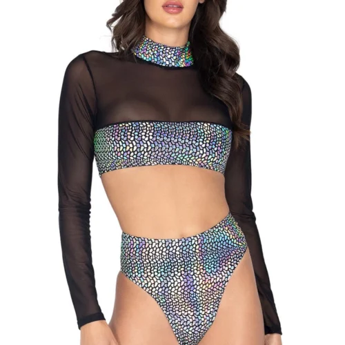 Roma Costume Metallic High Waisted Bikini Shorts