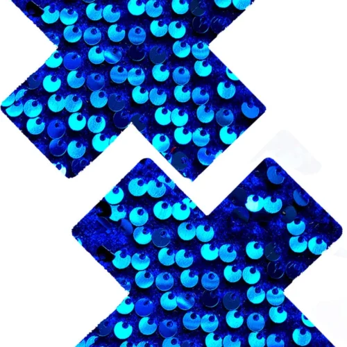 NevaNude Royal Blue Velvet XX Sequin Pasties