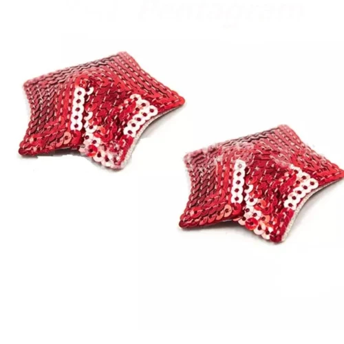 HD Lingerie Red Sequin Star Shaped Nipple Pasties