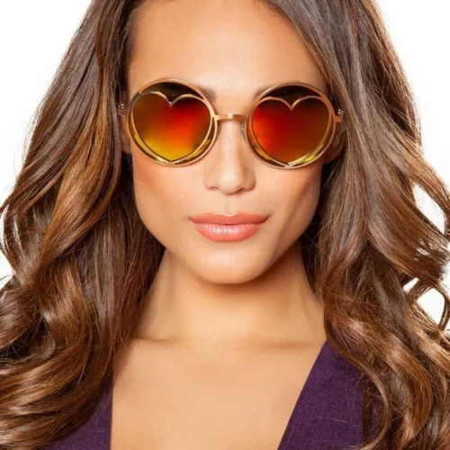 Roma Costume Hippie Heart Glasses Accessories