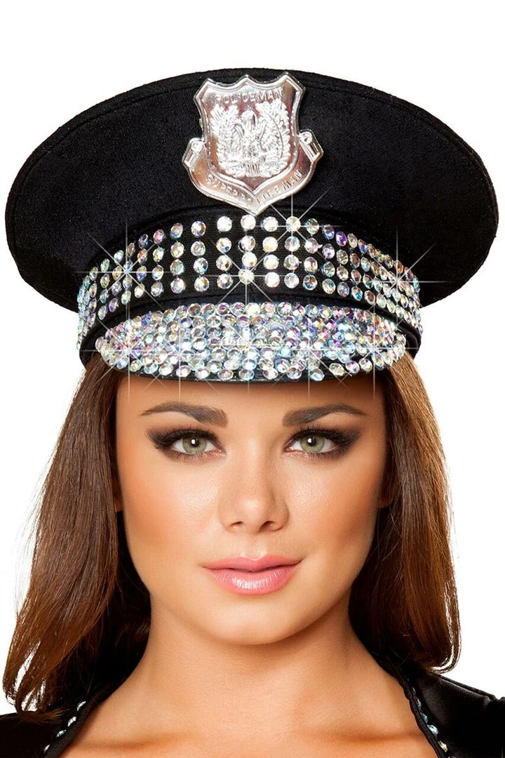 Roma Costume Studded Police Officer Hat Accessories 3 Roma Costume Studded Police Officer Hat Accessories