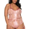 Roma Costume Plus Size Perfectly Pink Lace Teddy