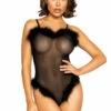 Roma Costume Curvy Mesh & Fur Teddy Lingerie