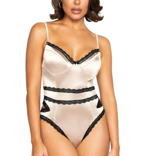 Roma Costume Nude Satin Teddy