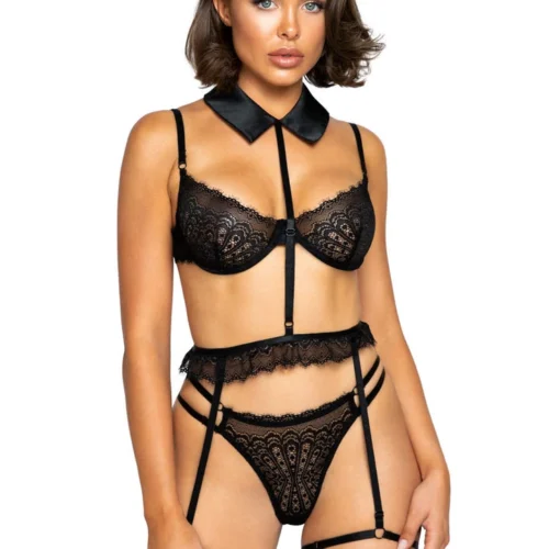 Roma Costume Lingerie Collard Garter And Bra Set