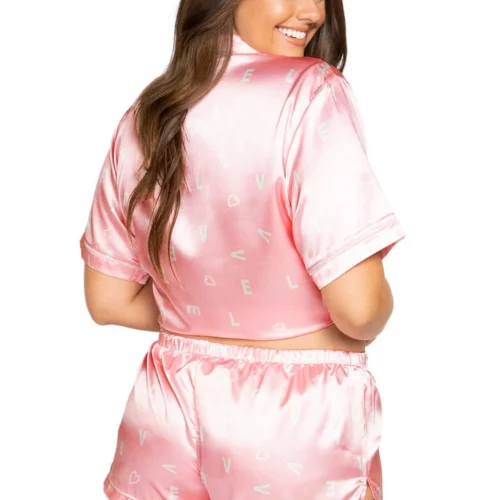 Roma Costume Plus Size LOVE Satin Pajama Set