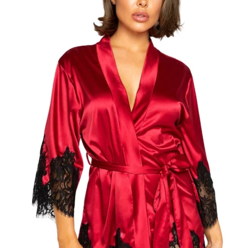 Roma Costume Lingerie Elegant Cut Out Eyelash Lace Robe