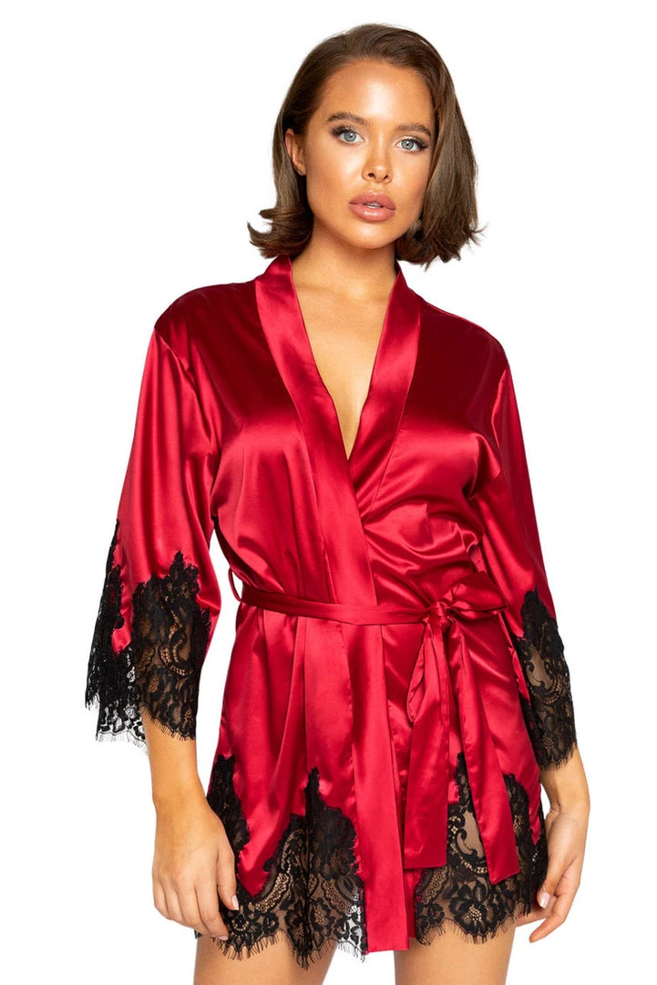 Roma Costume Lingerie Elegant Cut Out Eyelash Lace Robe 1 Roma Costume Lingerie Elegant Cut Out Eyelash Lace Robe