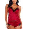 Roma Costume Lingerie Soft Satin Short Set
