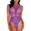 Roma Costume Lace And Mesh Cutout Teddy Teddy Lingerie