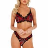 Roma Costume Lingerie Floral Lace Bralette Set