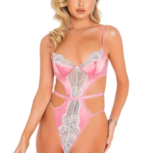Roma Costume Lingerie Satin And Lace Underwire Teddy