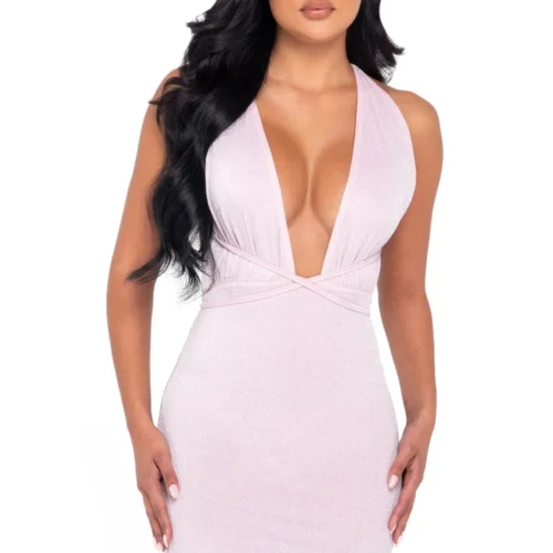 Roma Baby Pink Glitter Cocktail Dress Dresses
