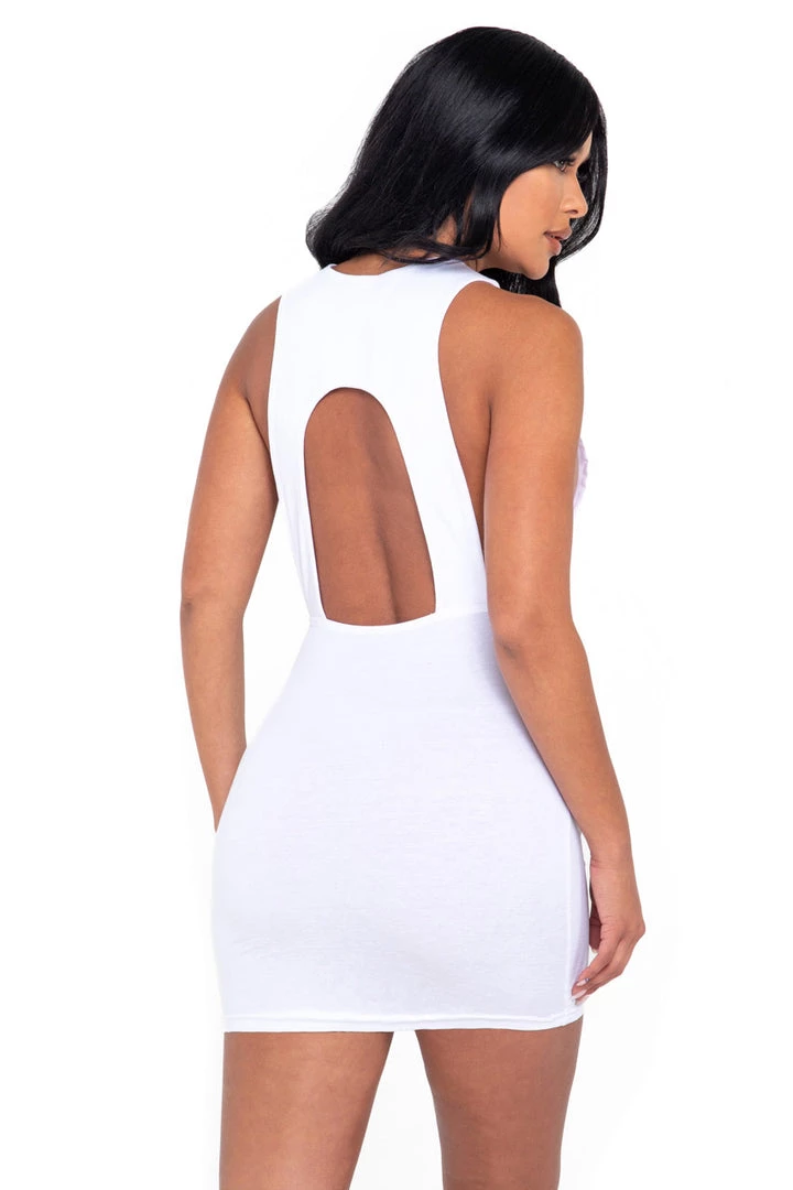 Roma Cut Out High Neck Mini Dress 2 Roma Cut Out High Neck Mini Dress