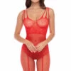 René Rofé Lingerie All Heart Crotchless Bodystocking