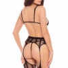 René Rofé Lingerie Straight Up Garter And Bra Set