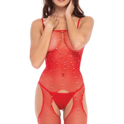 René Rofé Sparkle Crotchless Bodystocking