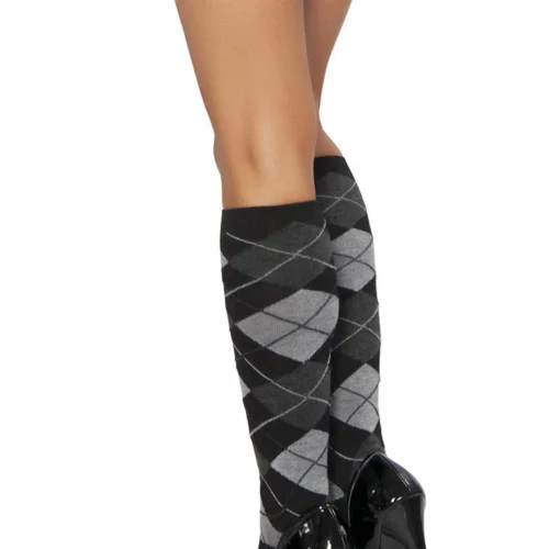 Roma Costume Hosiery Argyle Knee High Socks