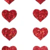 Pastease Mini Red Glitter Heart Body Nipple Pasties