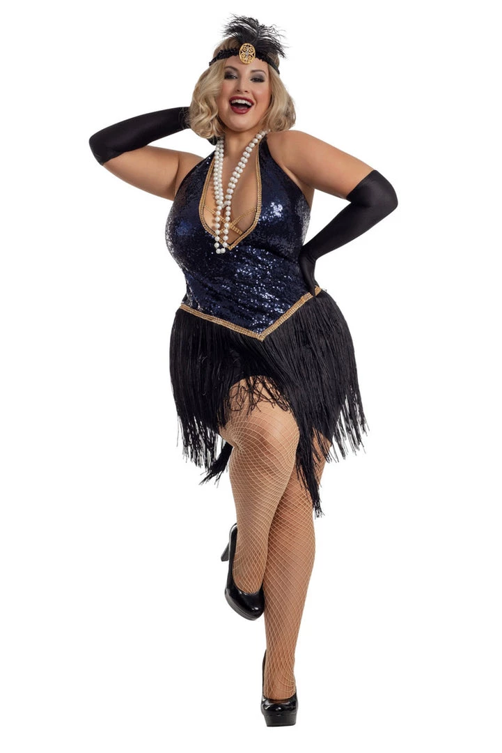 Starline Costume Plus Size Jazzy Jezebel Flapper Costume 3 Starline Costume Plus Size Jazzy Jezebel Flapper Costume