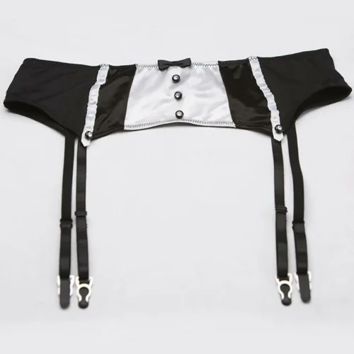 Shirley Of Hollywood Garters Tuxedo Garter Belt