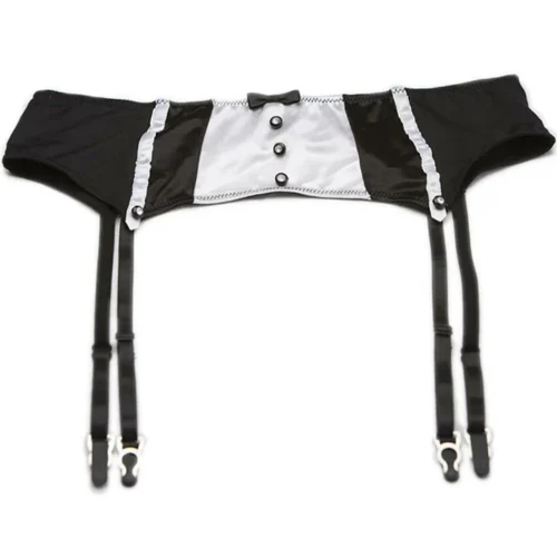 Shirley Of Hollywood Tuxedo Garter Belt Plus Plus Size Lingerie