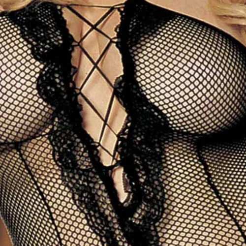 H.O.T By Shirley Of Hollywood Straps N Fishnet Plus Size Bustier Plus Size Lingerie