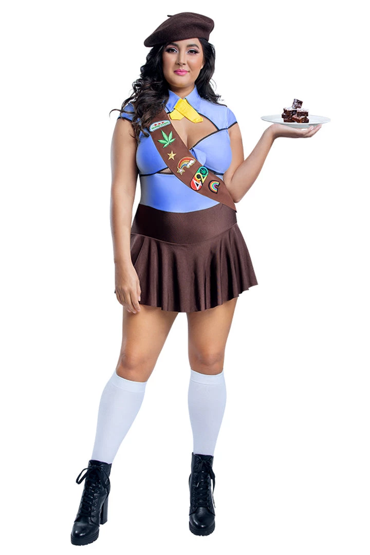 Starline Plus Size Brownie Scout Costume 1 Starline Plus Size Brownie Scout Costume