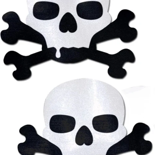 Pastease Black And White Skull And Crossbones Pasties