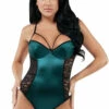 Starline Lingerie Exquisite Jade Satin & Lace Teddy