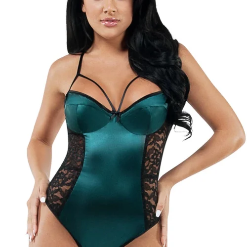 Starline Lingerie Exquisite Jade Satin & Lace Teddy