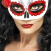 Smiffy's Accessories Dia De Los Muertos Half Mask