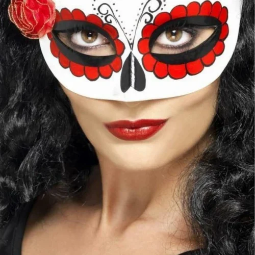 Smiffy's Accessories Dia De Los Muertos Half Mask 5 Smiffy's Accessories Dia De Los Muertos Half Mask