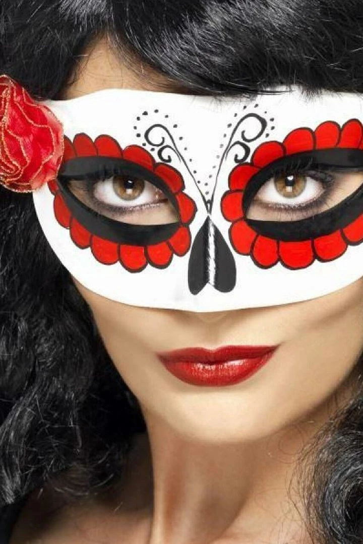 Smiffy's Accessories Dia De Los Muertos Half Mask 2 Smiffy's Accessories Dia De Los Muertos Half Mask