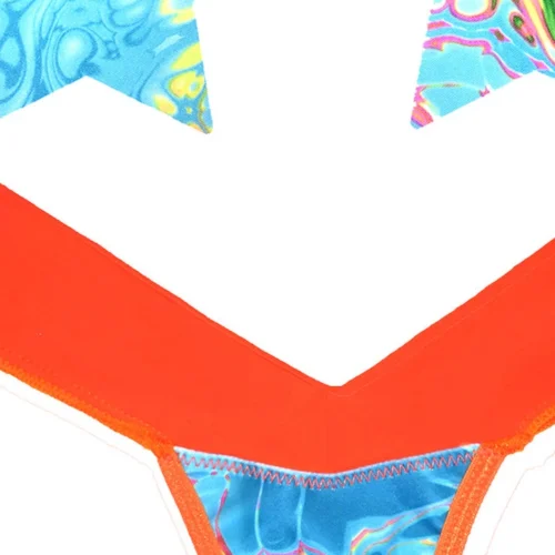 NevaNude Sporty Tropical Skittles Nipple Pasties & Thong Panty Panties