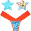 NevaNude Sporty Tropical Skittles Nipple Pasties & Thong Panty Panties