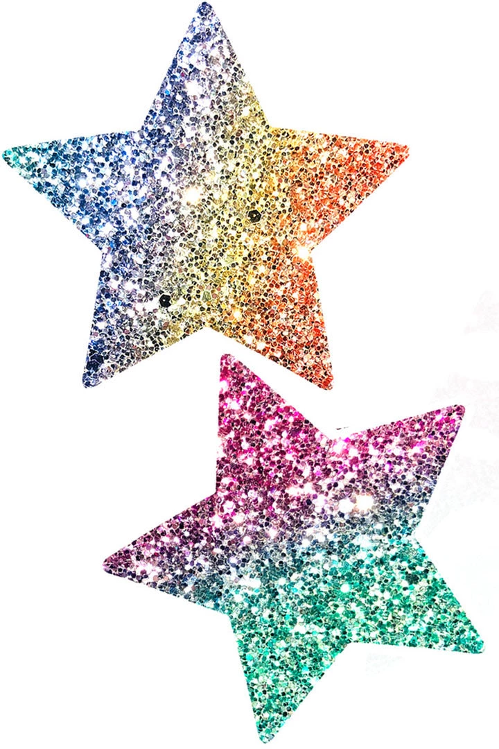 NevaNude Super Sparkle Rock Glitter Stars Pasties 1 NevaNude Super Sparkle Rock Glitter Stars Pasties