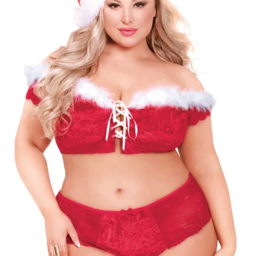 Seven Till Midnight Plus Size Jingle All The Way Bra Set