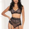 Seven Til Midnight Lingerie Geo Mesh Bralette Set